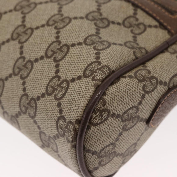 GUCCI GG Supreme Web Sherry Line Shoulder Bag PVC Beige Red Green Auth ep6358