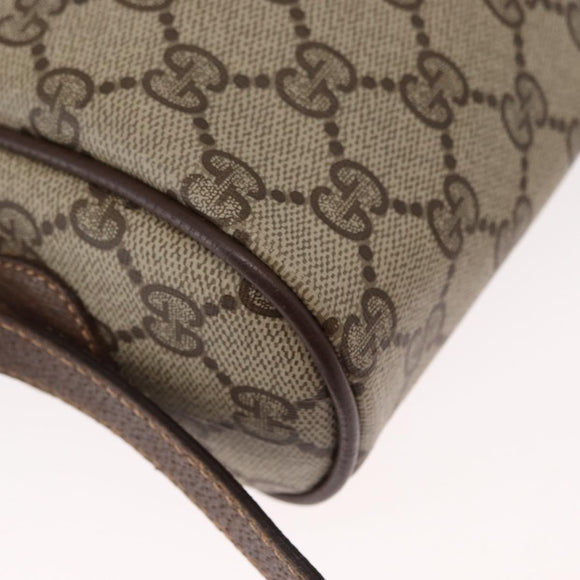 GUCCI GG Supreme Web Sherry Line Shoulder Bag PVC Beige Red Green Auth ep6358