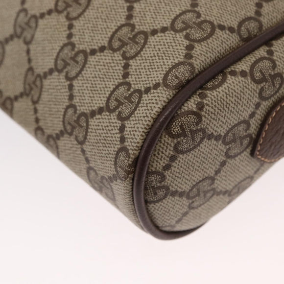 GUCCI GG Supreme Web Sherry Line Shoulder Bag PVC Beige Red Green Auth ep6358