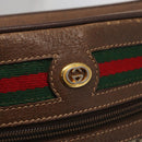 GUCCI GG Supreme Web Sherry Line Shoulder Bag PVC Beige Red Green Auth ep6358-17