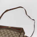 GUCCI GG Supreme Web Sherry Line Shoulder Bag PVC Beige Red Green Auth ep6358-8