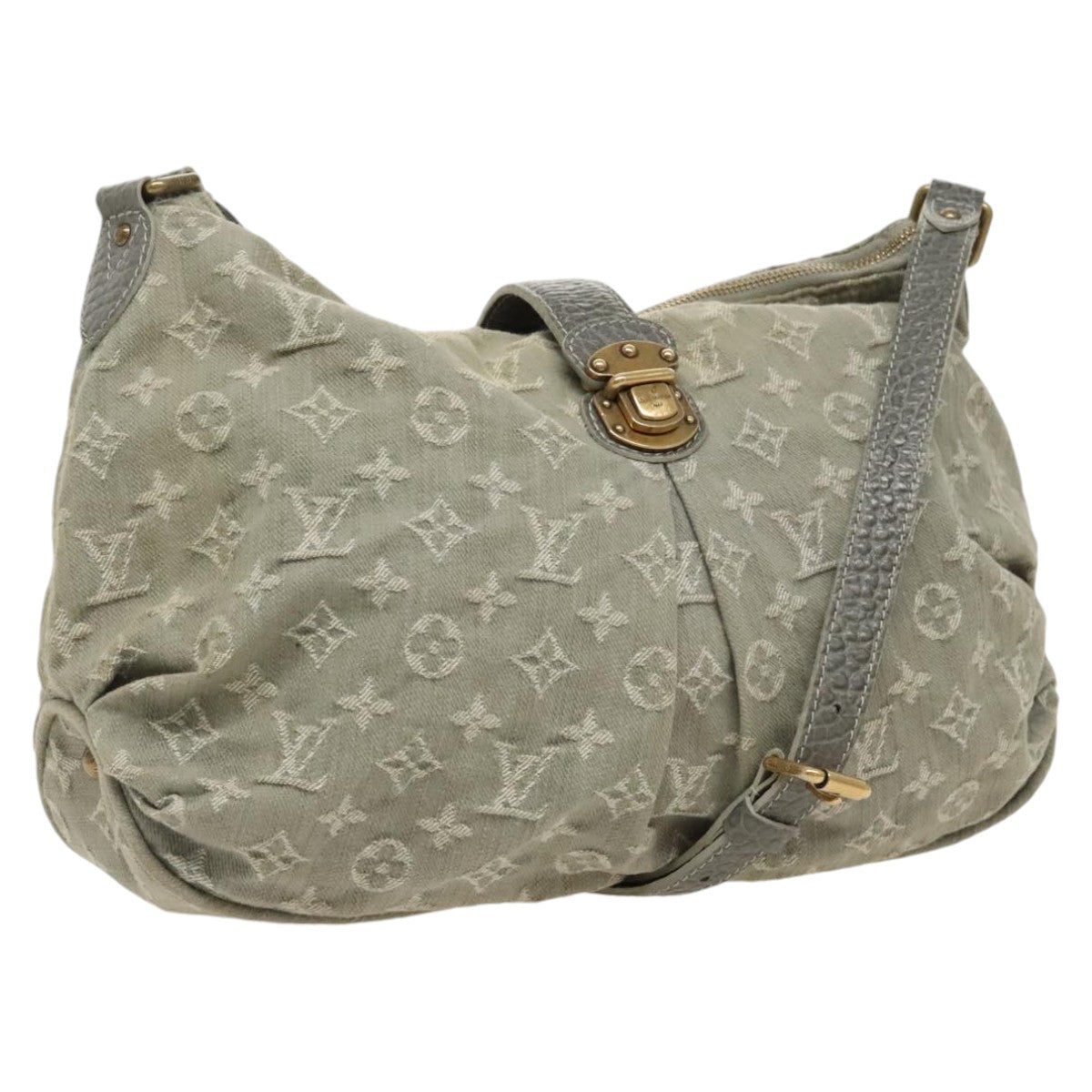 LOUIS VUITTON Monogram Denim Slytree Shoulder Bag Gray M95834 LV Auth ep6360