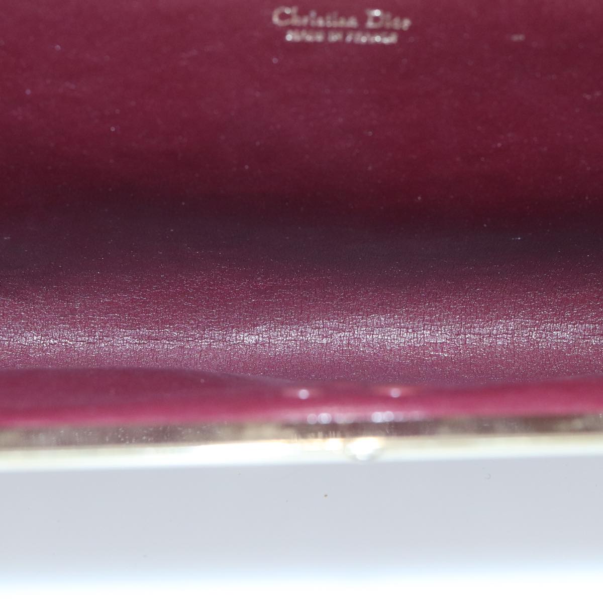 Christian Dior Trotter Canvas Clutch Bag Red Gold Auth ep6369