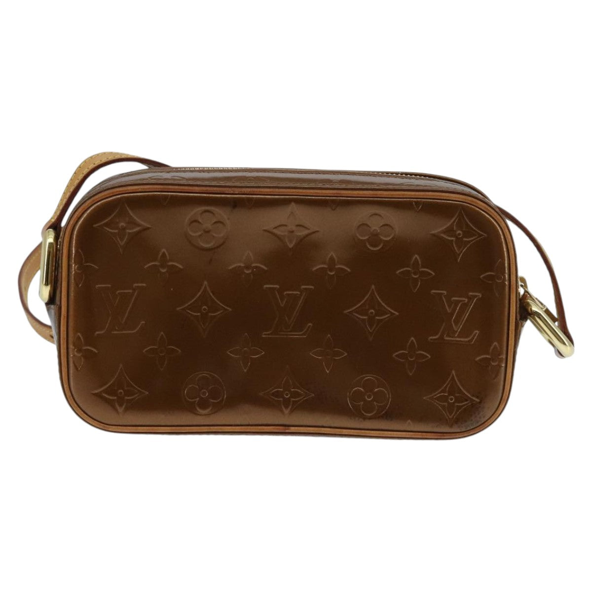 LOUIS VUITTON Monogram Vernis Christy MM Shoulder Bag Bronze M91109 Auth ep6394 - 0