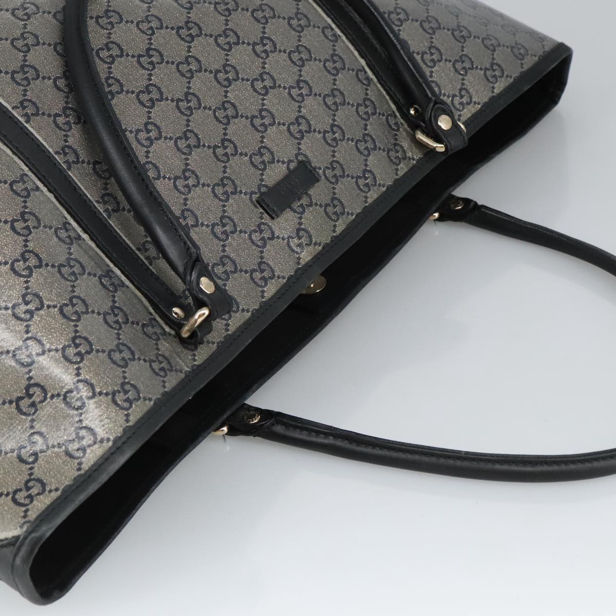 GUCCI GG Crystal Tote Bag Navy Gold 197954 Auth ep6395