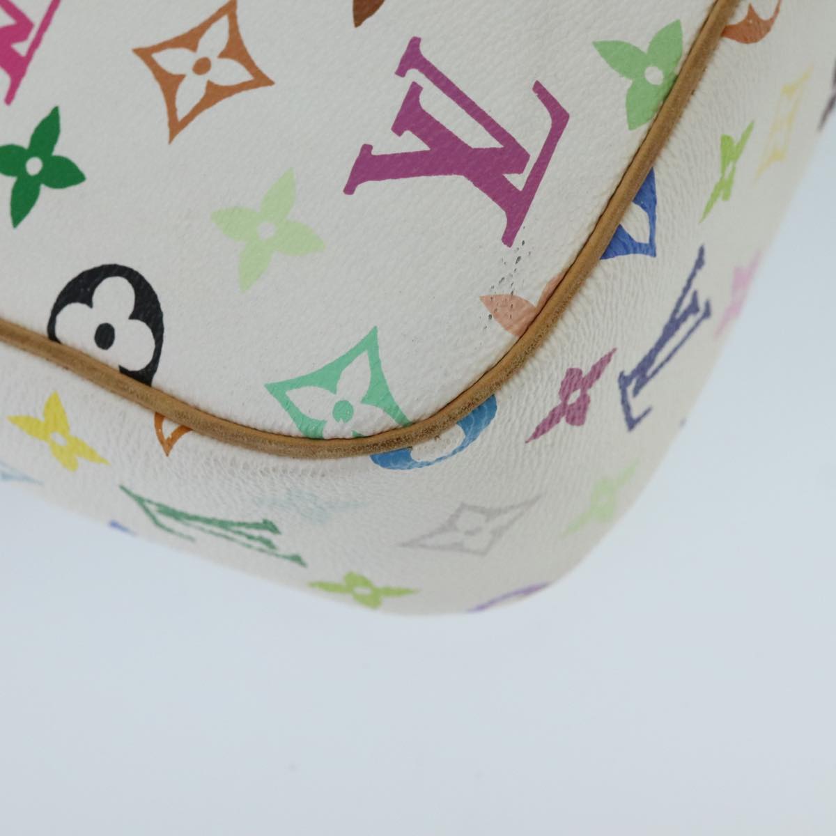 LOUIS VUITTON Monogram Multicolor Sologne Shoulder Bag White M92661 Auth ep6396