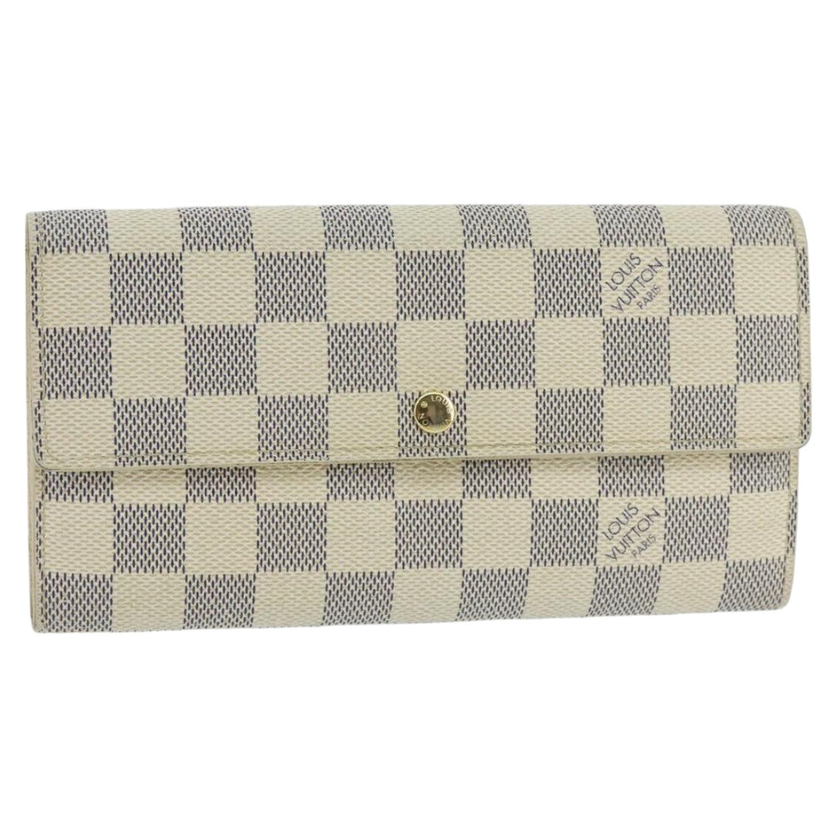 LOUIS VUITTON Damier Azur Portefeuille Sarah Long Wallet N63208 LV Auth ep6414