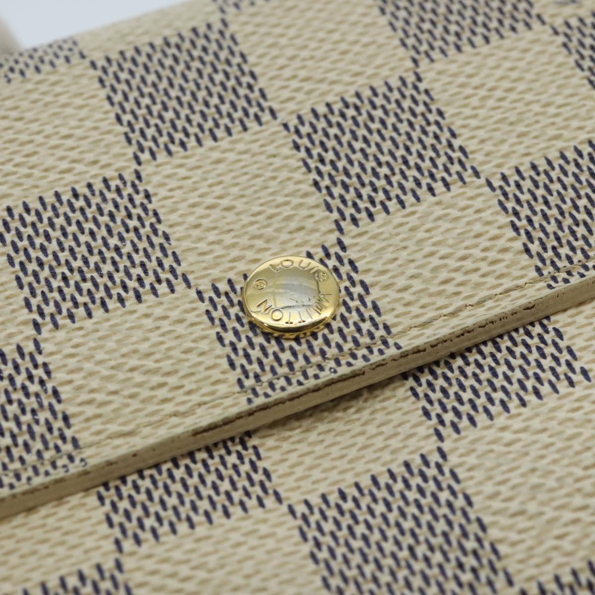 LOUIS VUITTON Damier Azur Portefeuille Sarah Long Wallet N63208 LV Auth ep6414