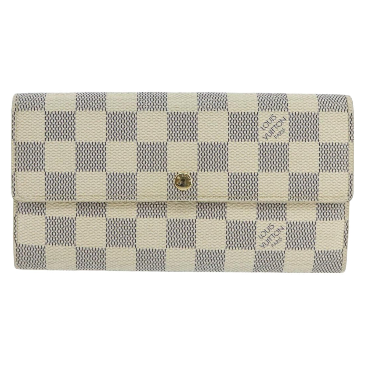 LOUIS VUITTON Damier Azur Portefeuille Sarah Long Wallet N63208 LV Auth ep6414