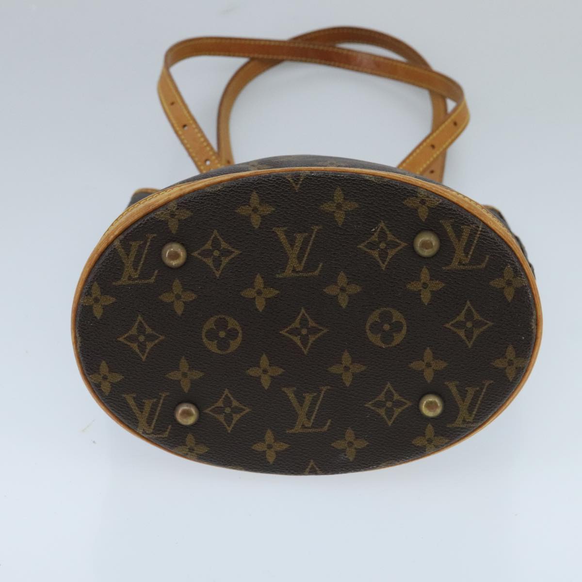 LOUIS VUITTON Monogram Bucket PM Shoulder Bag M42238 LV Auth ep6428