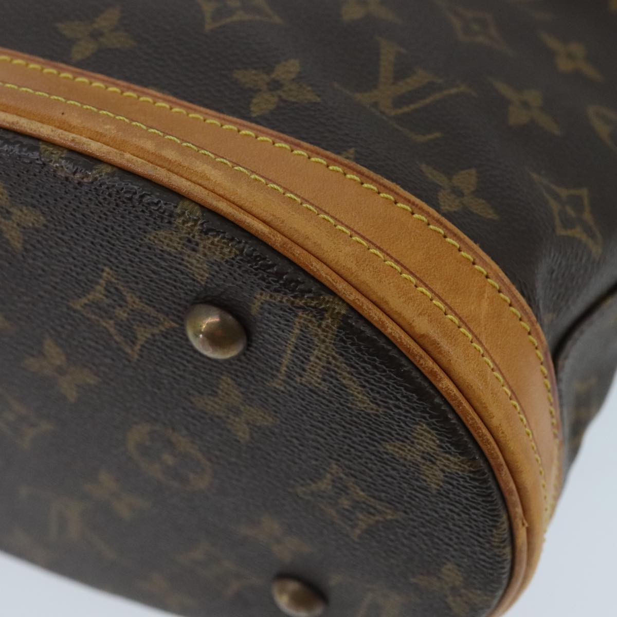 LOUIS VUITTON Monogram Bucket PM Shoulder Bag M42238 LV Auth ep6428