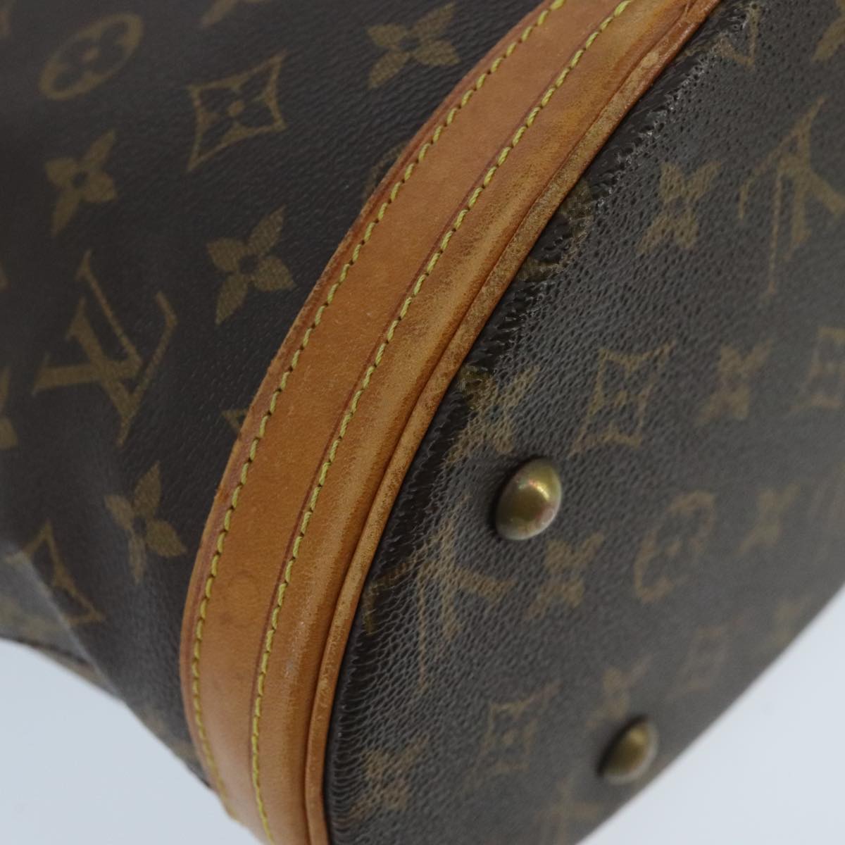 LOUIS VUITTON Monogram Bucket PM Shoulder Bag M42238 LV Auth ep6428