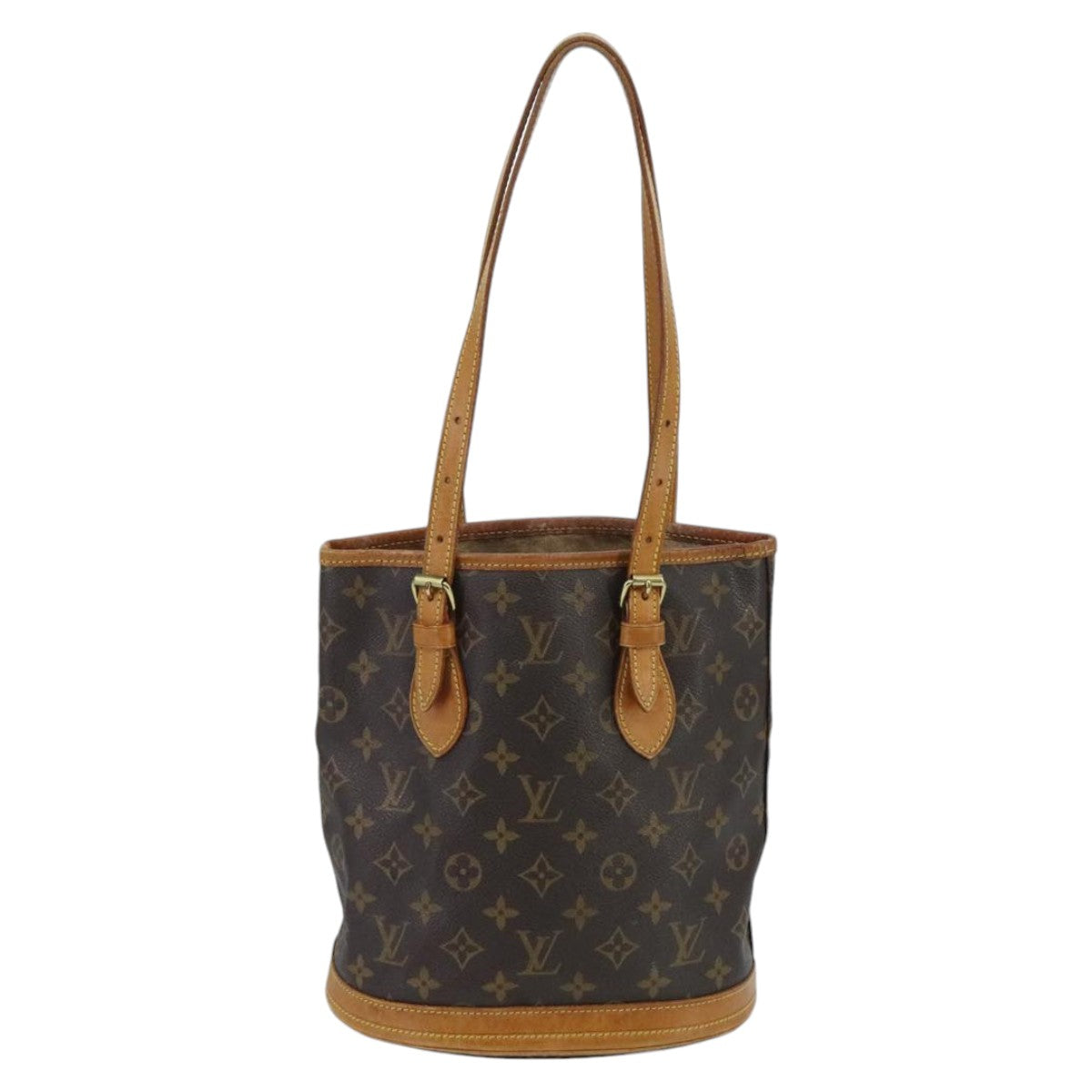 LOUIS VUITTON Monogram Bucket PM Shoulder Bag M42238 LV Auth ep6428