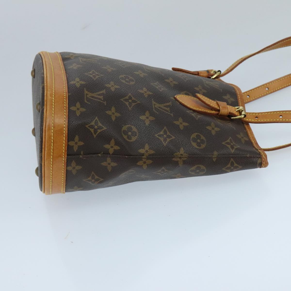 LOUIS VUITTON Monogram Bucket PM Shoulder Bag M42238 LV Auth ep6428