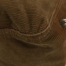 FENDI Hand Bag Corduroy Brown Silver Auth ep6446-14