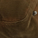 FENDI Hand Bag Corduroy Brown Silver Auth ep6446-16