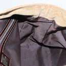 FENDI Hand Bag Corduroy Brown Silver Auth ep6446-17