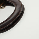 FENDI Hand Bag Corduroy Brown Silver Auth ep6446-7