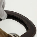 FENDI Hand Bag Corduroy Brown Silver Auth ep6446-8