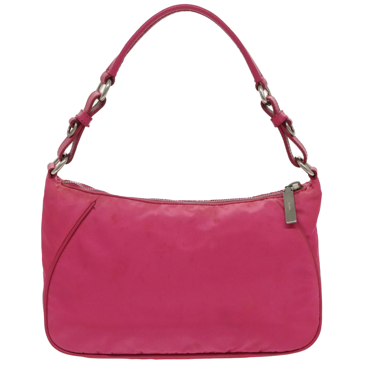 PRADA Hand Bag Nylon Pink Silver Auth ep6447 - 0