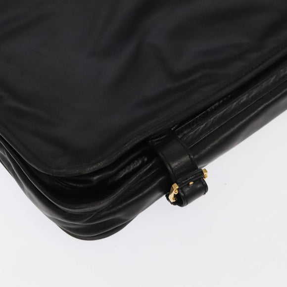 LOEWE Anagram Garment Cover Leather Black Gold Auth ep6458