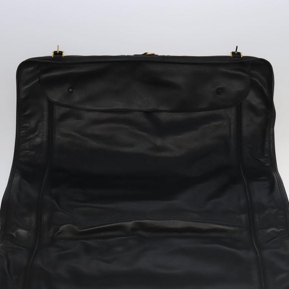 LOEWE Anagram Garment Cover Leather Black Gold Auth ep6458
