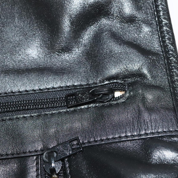 LOEWE Anagram Garment Cover Leather Black Gold Auth ep6458