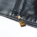 LOEWE Anagram Garment Cover Leather Black Gold Auth ep6458-28
