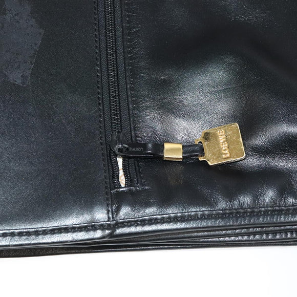 LOEWE Anagram Garment Cover Leather Black Gold Auth ep6458