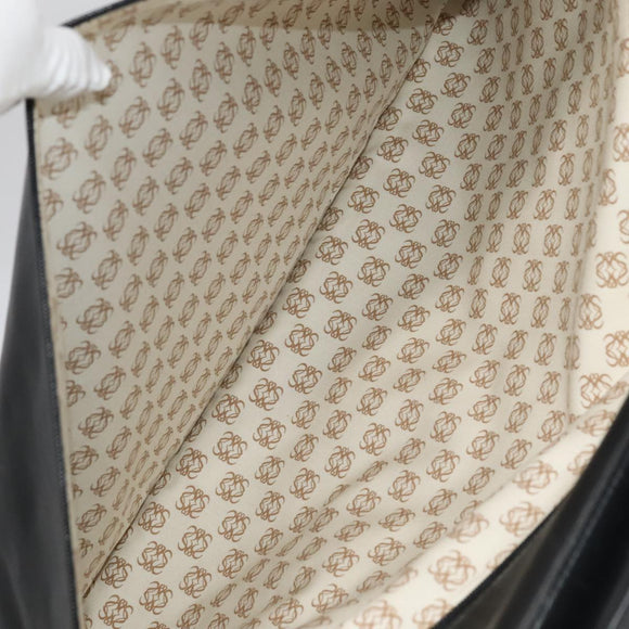 LOEWE Anagram Garment Cover Leather Black Gold Auth ep6458