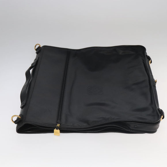 LOEWE Anagram Garment Cover Leather Black Gold Auth ep6458