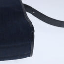Christian Dior Trotter Canvas Shoulder Bag Navy Gold Auth ep6477-14
