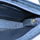 Christian Dior Trotter Canvas Shoulder Bag Navy Gold Auth ep6477-17