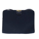 Christian Dior Trotter Canvas Shoulder Bag Navy Gold Auth ep6477-13