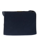 Christian Dior Trotter Canvas Shoulder Bag Navy Gold Auth ep6477-2