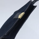 Christian Dior Trotter Canvas Shoulder Bag Navy Gold Auth ep6477-6