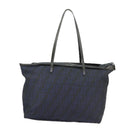 FENDI Zucca Canvas Tote Bag Gold Navy Auth ep6478-13