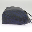 FENDI Zucca Canvas Tote Bag Gold Navy Auth ep6478-4