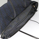 FENDI Zucca Canvas Tote Bag Gold Navy Auth ep6478-6