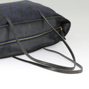 FENDI Zucca Canvas Tote Bag Gold Navy Auth ep6478-7