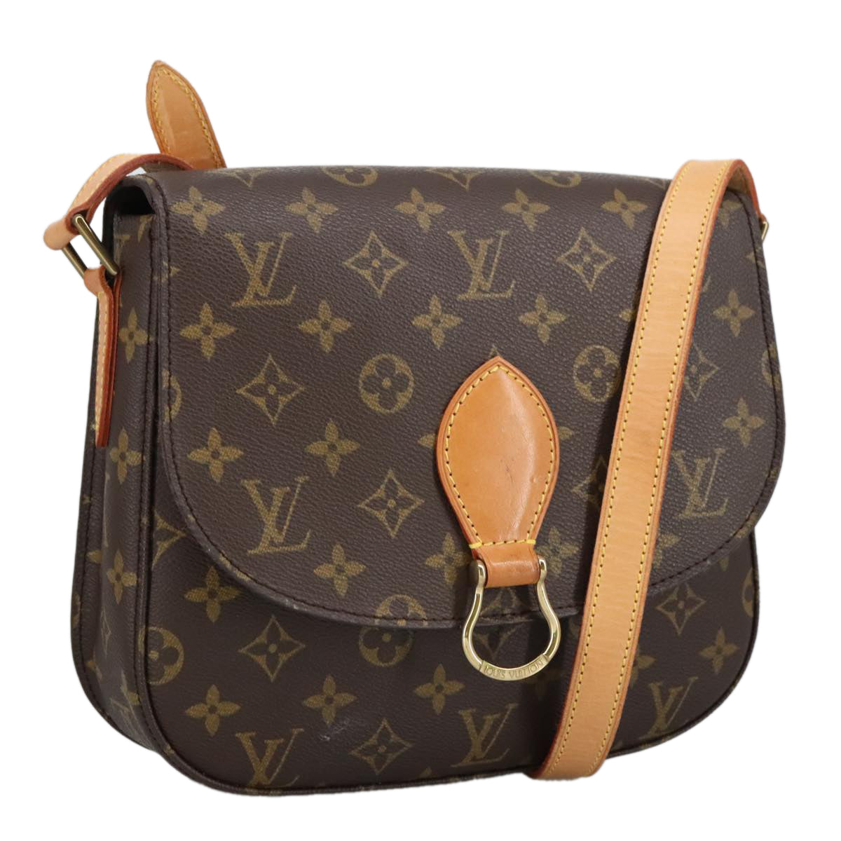 LOUIS VUITTON Monogram Saint Cloud GM Shoulder Bag M51242 LV Auth ep6485