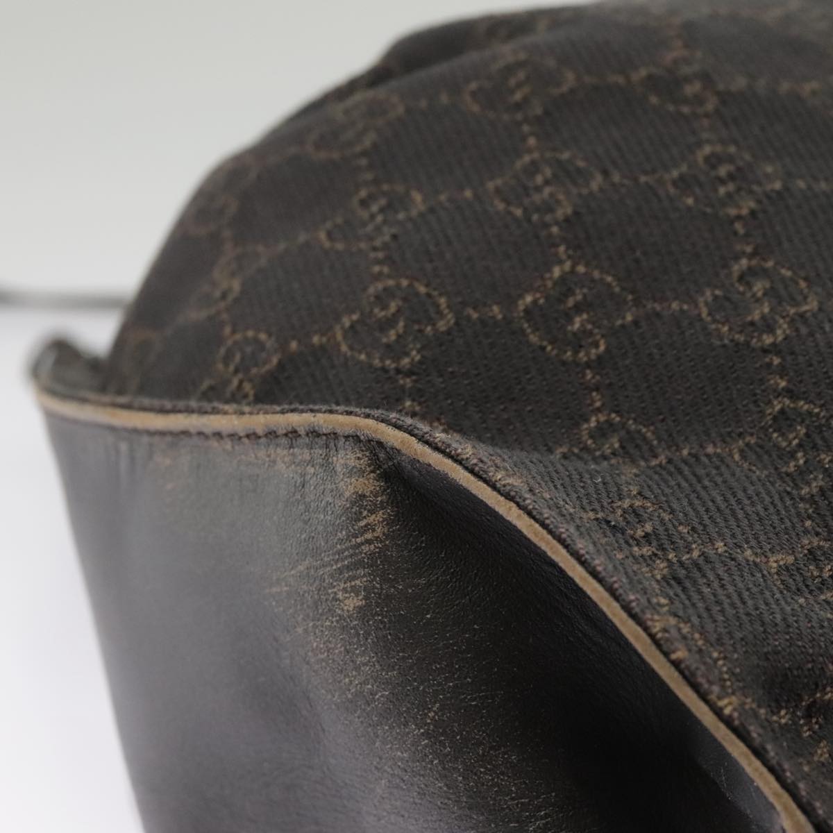 GUCCI GG Canvas Hand Bag Brown 76554 Auth ep6486