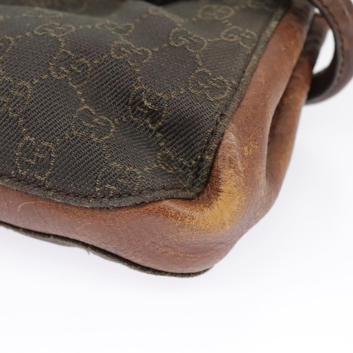 GUCCI GG Canvas Hand Bag Brown 101345 Auth ep6493