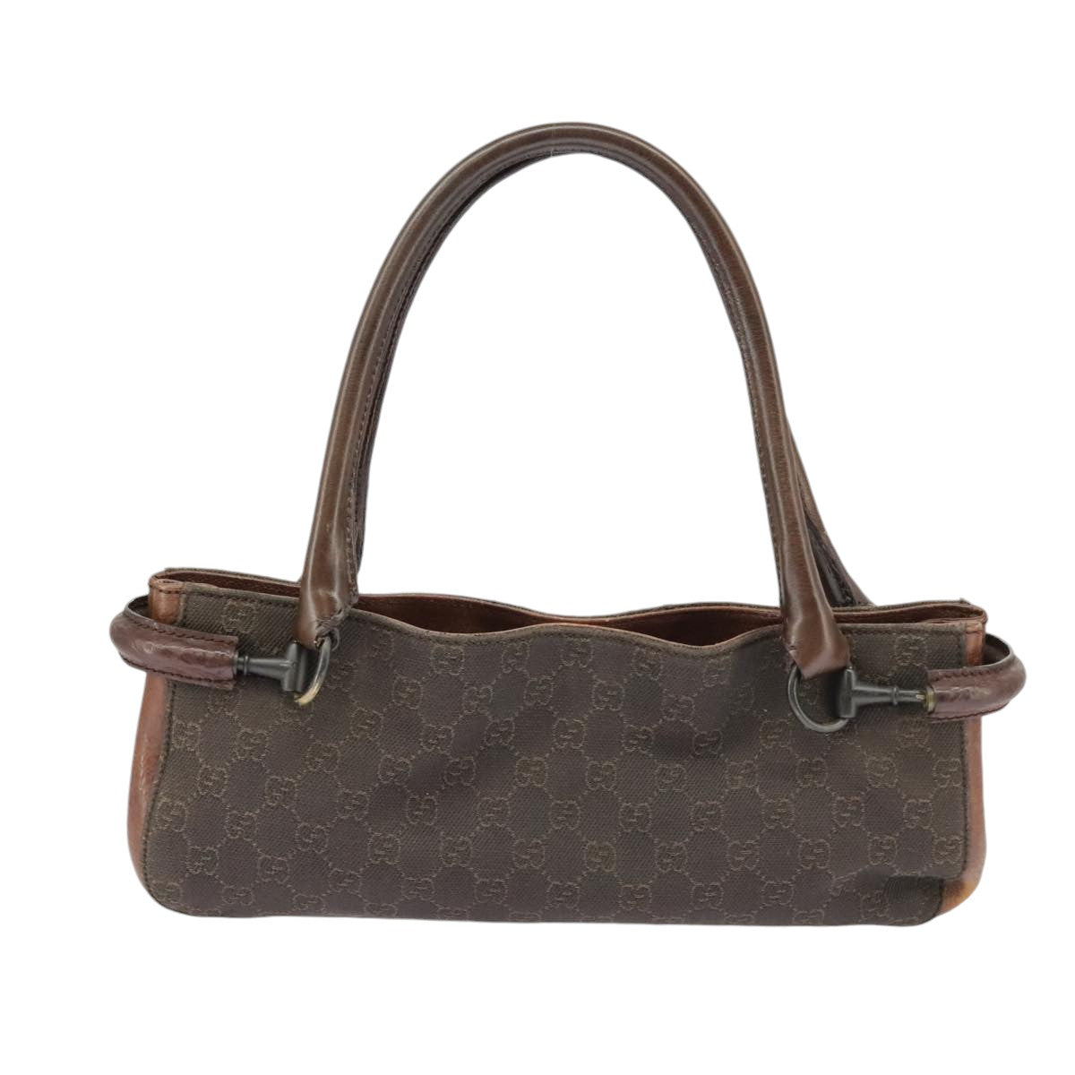 GUCCI GG Canvas Hand Bag Brown 101345 Auth ep6493