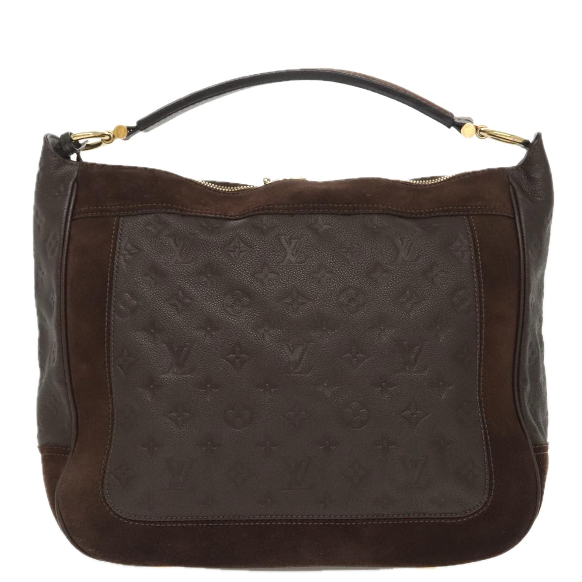 LOUIS VUITTON Monogram Empreinte Audacieuse MM Bag Brown M40590 LV Auth ep6506