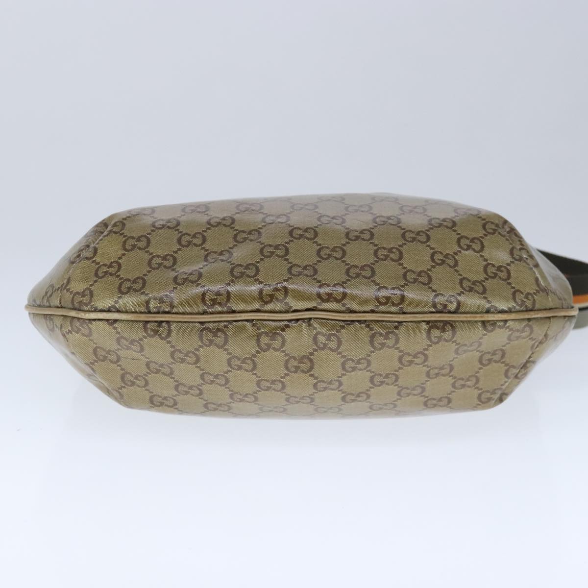 GUCCI GG Crystal Sherry Line Bag Coated Canvas Gold Tone 181092 Auth ep6508