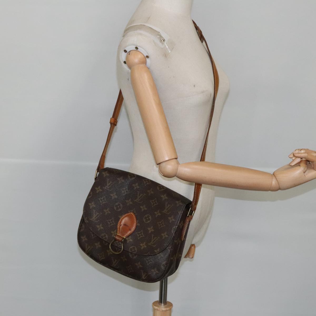 LOUIS VUITTON Monogram Saint Cloud GM Shoulder Bag M51242 LV Auth ep6510