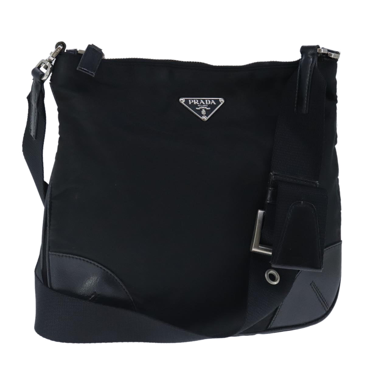 PRADA Shoulder Bag Nylon Black Auth ep6512