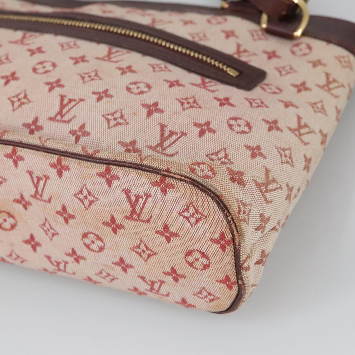 LOUIS VUITTON Monogram Mini Lucille PM Hand Bag Red M92678 LV Auth ep6513