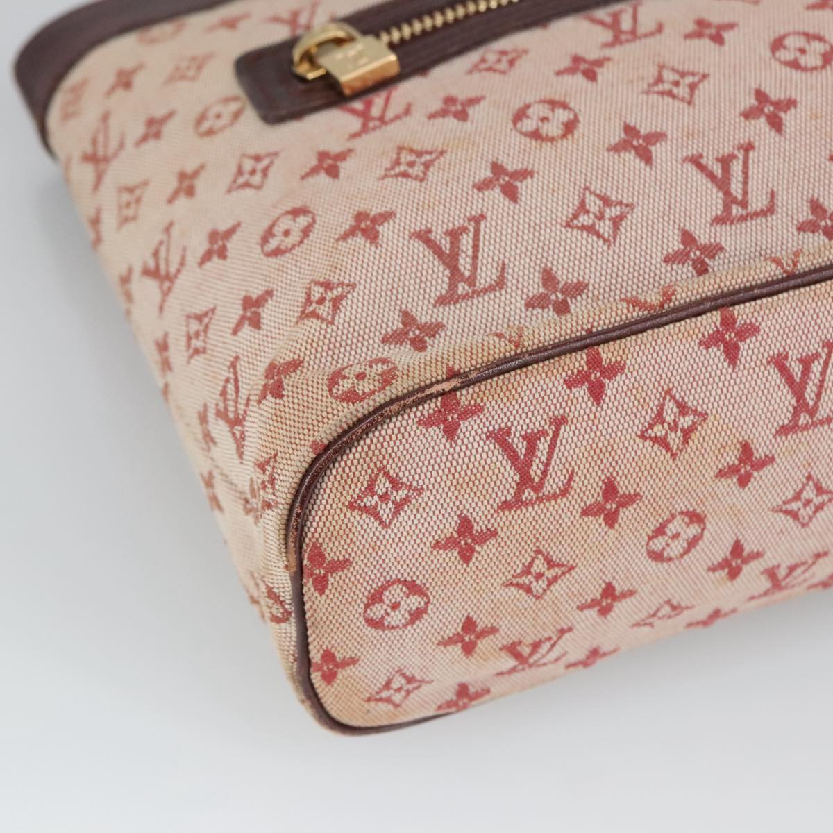 LOUIS VUITTON Monogram Mini Lucille PM Hand Bag Red M92678 LV Auth ep6513